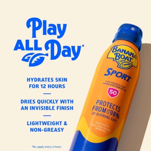 Banana Boat Sport Ultra Sunscreen Spray SPF 50,(227g) - Banana Boat - Image 4