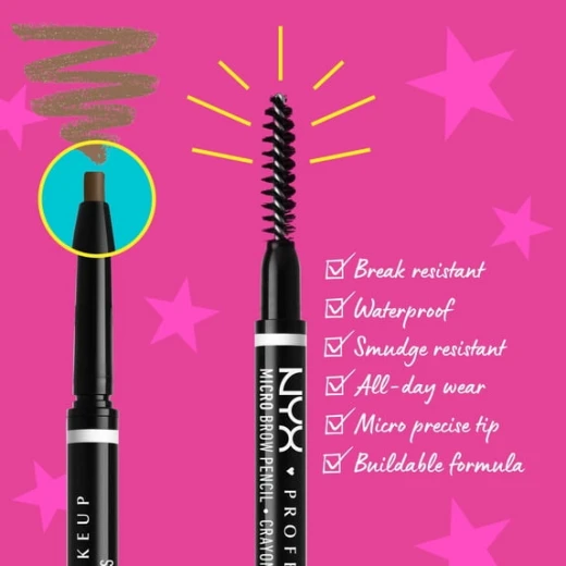 إن واي أكس بروفيشينال ميك أب‏, قلم حواجب دقيق لون بني (0.09 جم) - Nyx professional makeup - Image 4