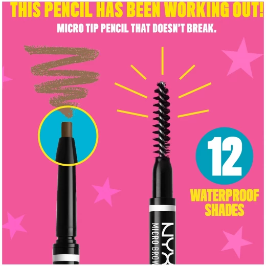 إن واي أكس بروفيشينال ميك أب‏, قلم حواجب دقيق لون بني (0.09 جم) - Nyx professional makeup - Image 2