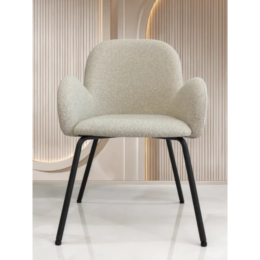 Stylish and Comfortable Fabric Chair – Black Powder-Coated Legs – Dimensions: 58×48×83 cm, Seat Height 45 cm - Lachaise - Image 5