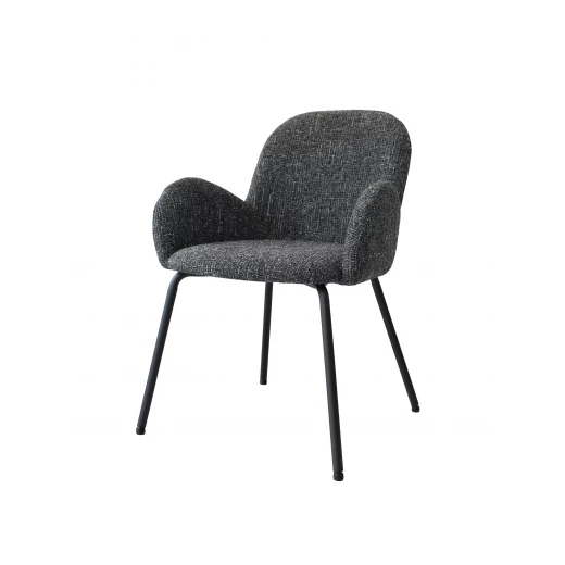Stylish and Comfortable Fabric Chair – Black Powder-Coated Legs – Dimensions: 58×48×83 cm, Seat Height 45 cm - Lachaise - Image 3