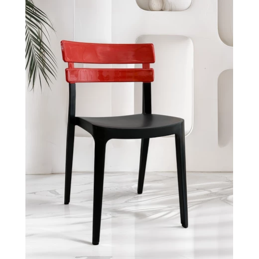 Durable stackable outdoor plastic chair from La Chaise - Lachaise - Image 2
