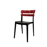 Durable stackable outdoor plastic chair from La Chaise - Lachaise