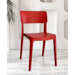 Durable stackable outdoor plastic chair from La Chaise