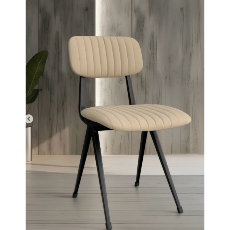 Lashes Iron Frame Dining Chair with padded back and seat, elegant design combining durability and comfort, height 79 cm, width 55 cm, depth 53 cm, and seat height 45 cm, ideal for modern dining rooms - Lachaise