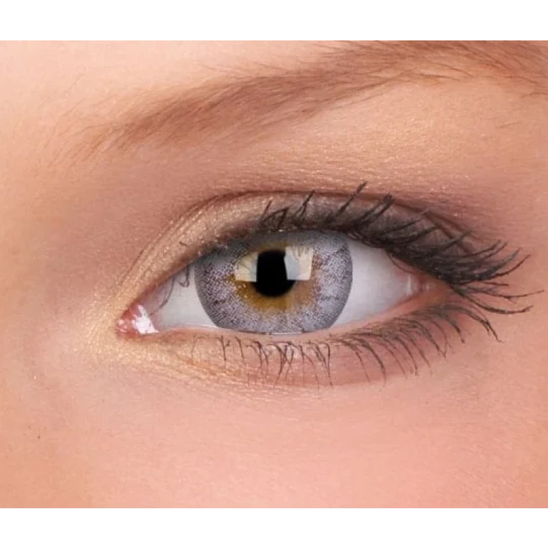 ColourVUE Cheerful Carbon Grey Natural 2 Tone Coloured Contact Lenses 1 Month Wear - ColourVue