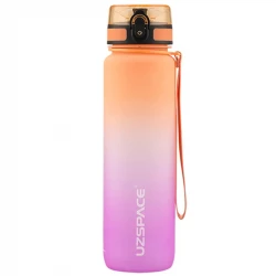 UZSPACE Sports Plastic Water Bottle 1000 ml Orange and Pink, One Piece