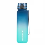 UZSPACE Sports Plastic Water Bottle 1000 ml Dark Blue and Light Blue, One Piece - Uzspace