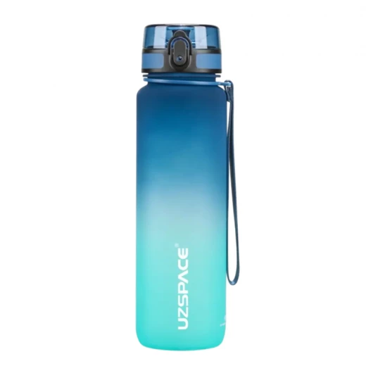 UZSPACE Sports Plastic Water Bottle 1000 ml Dark Blue and Light Blue, One Piece