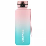 UZSPACE Sports Plastic Water Bottle 1500 ml Pink and Cyan, One Piece - Uzspace
