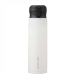 UZSPACE Stainless Steel Thermal Water Bottle 500 ml with Leak-Proof Lid in White color