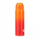 UZSPACE Stainless Steel Wate Bottle 500 ml with Leak-Proof Plastic Lid Orange and Red - Uzspace