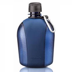 UZSPACE Plastic Water Bottle with Protective Rubber Coating  with 1000 ml Capacity, in Blue color