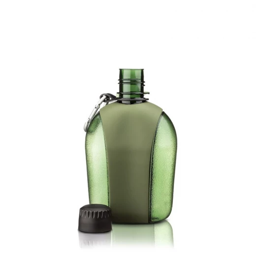 UZSPACE Plastic Water Bottle with Protective Rubber Coating  with 1000 ml Capacity, in Green color - Uzspace - Image 2
