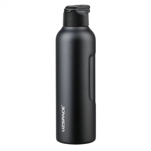 UZSPACE Stainless Steel Thermal Water Bottle with Leak-Proof Lid  with a 550 ml in Black color - Uzspace - Image 2