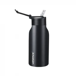 UZSPACE Stainless Steel Thermal Water Bottle with Magnetic Leak-Proof Lid  with a 600 ml in Black color