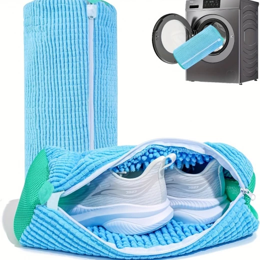Reusable Zippered Mesh Laundry Wash Bag for Shoes Sneakers and Delicates Machine and Dryer Safe Reusable Zippered Mesh Laundry Wash Bag for Shoes Sneakers and Delicates Machine and Dryer Safe