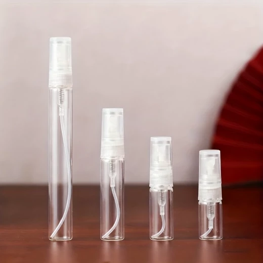 بخاخات عطر زجاجية محمولة قابلة لإعادة التعبئة حجم السفر 10 مل طقم 4 قطع مع قمع تعبئة - Image 7
