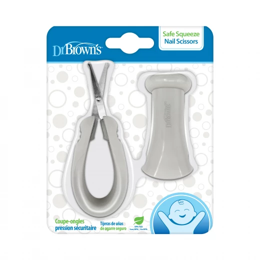 Dr. Brown’s Safe Squeeze Baby Nail Scissors, Rounded Tip Clippers for Infant Grooming & Care, Includes Protective Case Dr. Brown’s Safe Squeeze Baby Nail Scissors, Rounded Tip Clippers for Infant Grooming & Care, Includes Protective Case