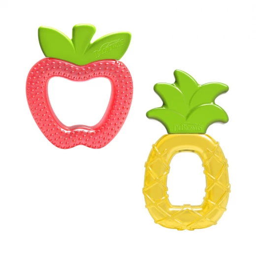Dr.Brown's AquaCool Water-Filled Teether, Pineapple & Apple, 2-Pack , Refrigerator-safe - Dr. Brown's - Image 2