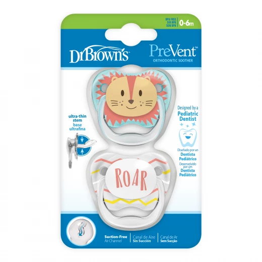 Dr.Brown's PreVent PRINTED SHIELD ,Silicone Soother - Stage 1, 0-6 months ,Teal & Gray, 2-Pack, Reduce pressure inside baby’s mouth, helping prevent dental issues Dr.Brown's PreVent PRINTED SHIELD ,Silicone Soother - Stage 1, 0-6 months ,Teal & Gray, 2-Pack, Reduce pressure inside baby’s mouth, helping prevent dental issues