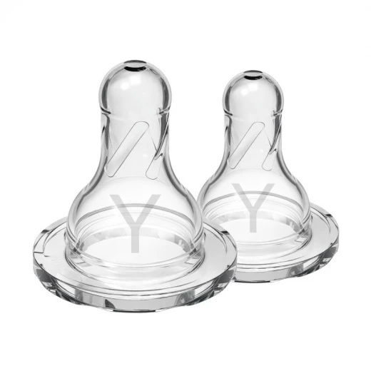 Dr.Brown's Narrow -Neck Silicone Nipple Level Y-Cut ( 9+ months ) , For thicker liquids , 2-Pack - Dr. Brown's - Image 2