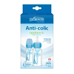 Dr. Brown's Plastic Narrow-Neck Options+ Bottle, 4 oz/120 ml, Blue , 2-pack - Dr. Brown's