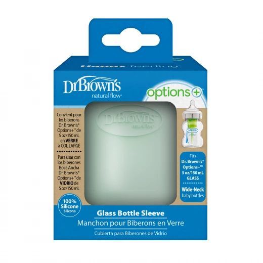 Dr.Browns Wide -Neck Glass Bottle Silicone Sleeve , 5 oz / 150ml , Mint , 1-pack Dr.Browns Wide -Neck Glass Bottle Silicone Sleeve , 5 oz / 150ml , Mint , 1-pack