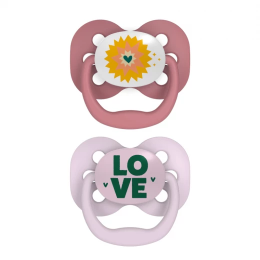 Dr. Brown's Advantage Pacifier - Stage 1 ( 0-6 ) months, 2-Pack, Pink  - Dr. Brown's - Image 2
