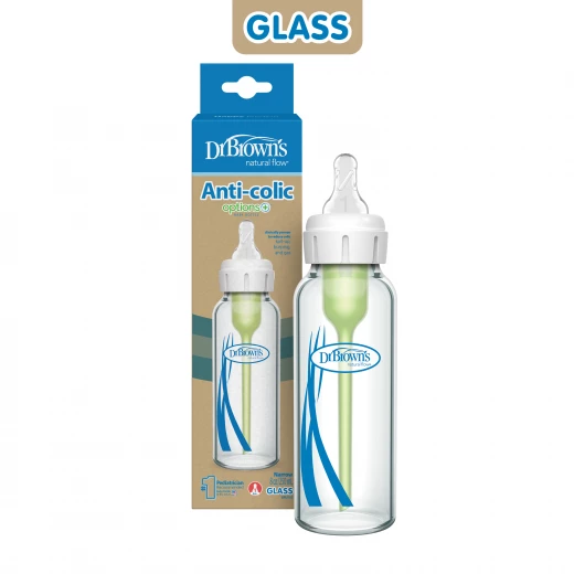 Dr. Brown's Glass Narrow-Neck Options+ Bottle, 8 oz/250 ml, 1-pack Dr. Brown's Glass Narrow-Neck Options+ Bottle, 8 oz/250 ml, 1-pack
