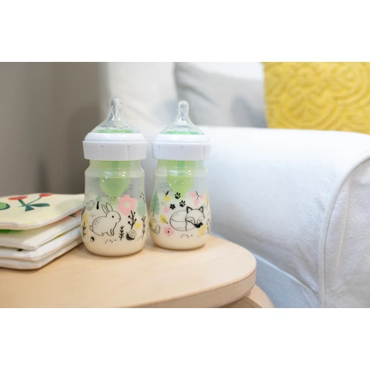 Dr.Browns Plastic Wide-Neck Options+ Bottle, 5 oz/ 150ml , Woodland Design, 2-Pack - Dr. Brown's - Image 3