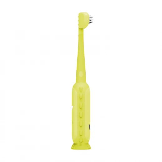 Dr. Browns Tooth Scrubber Toddler Toothbrush, Triple-Sided Training Toothbrush ,Yellow Monster , 1-4 Years - Dr. Brown's - Image 3