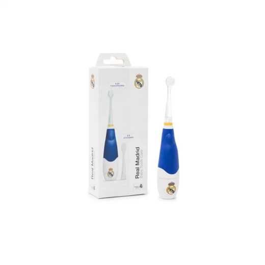 Miniland - REAL MADRID Kids Electric Toothbrush 6+months with two interchangeable heads 