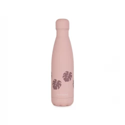 Miniland Thermal Stainless Steel Bottle 500ml – LEAVES, Double Wall Insulated Water Bottle, Keeps Drinks Hot and Cold for Longer, Leakproof Durable Design, Lightweight Portable Thermos for Daily Use, Travel and School
