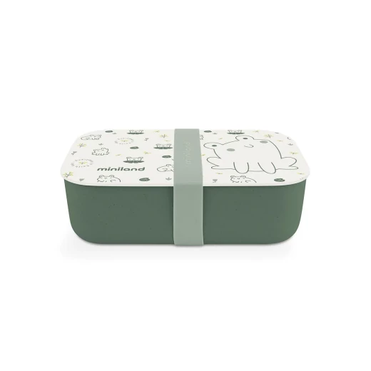 Miniland Frog Lunch Box very resistant and durable material with a silicone band on the lid for a fully airtight closure Miniland Frog Lunch Box very resistant and durable material with a silicone band on the lid for a fully airtight closure