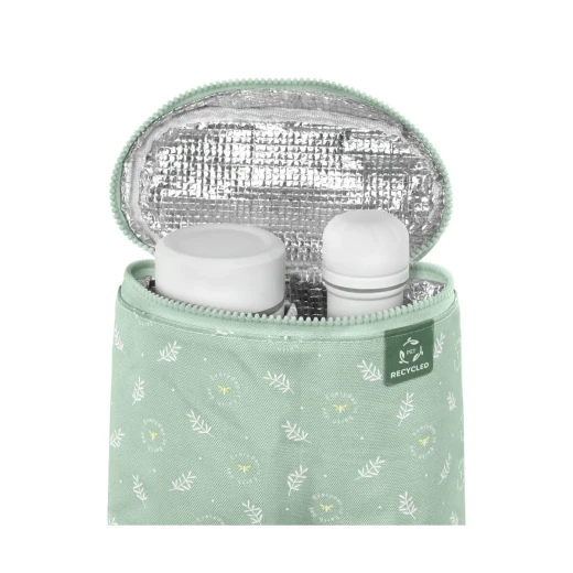 Miniland Double Eco Thermal Bag 500ml, Insulated Double Compartment Bag, For Bottles and thermoses , Eco-Friendly Durable Design, Lightweight and Portable for School, Travel and Daily Use - Miniland - Image 3