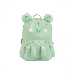 Miniland Eco Thermal Insulated Backpack With Multiple Pockets For Kids , Green Frog