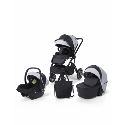 Burbay AS888 Luxury 5-in-1 Baby Stroller Set with Leather Details, Complete Car Seat Burbay AS888 Luxury 5-in-1 Baby Stroller Set with Leather Details, Complete Car Seat
