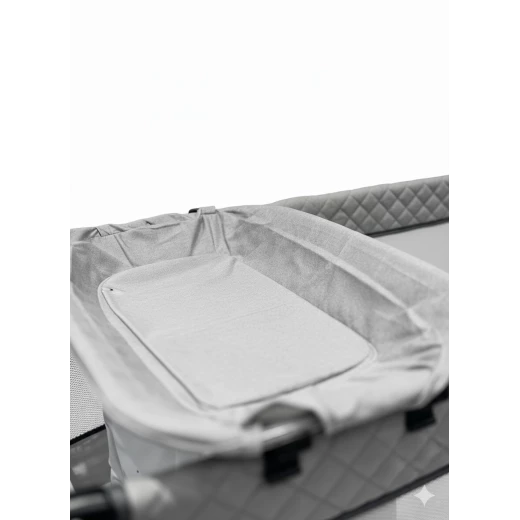 Burbay Baby Bed Next2Me – With Wheels and Vibration, 125×65×82 cm, Adjustable Co-Sleeping Crib, Safe and Convenient for Newborns and Infants - Burbay - Image 3