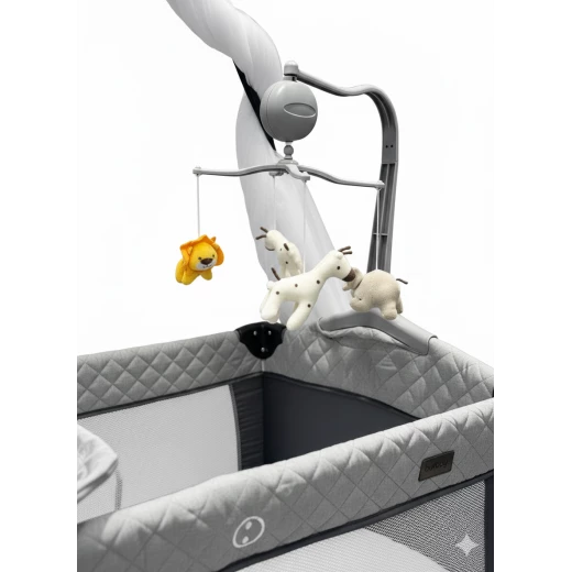 Burbay Baby Bed Next2Me – With Wheels and Vibration, 125×65×82 cm, Adjustable Co-Sleeping Crib, Safe and Convenient for Newborns and Infants - Burbay - Image 2