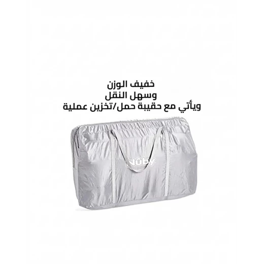 سرير أطفال نوبي نيكست تو مي جانبي متنقل وقابل للتعديل مع سلة تخزين كبيرة وحقيبة سفر بلون رمادي 2026 - نوبي - Image 2