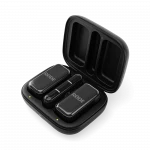 ميكروفون لاسلكي Rode Ultra-Compact Wireless Micro USB-C أسود، تصميم صغير محمول، اتصال مباشر بدون أسلاك، مع مرسلين مشبكين، تقنية GainAssist لصوت نقي، بطارية حتى 21 ساعة، مثالي للتصوير والبودكاست - رود