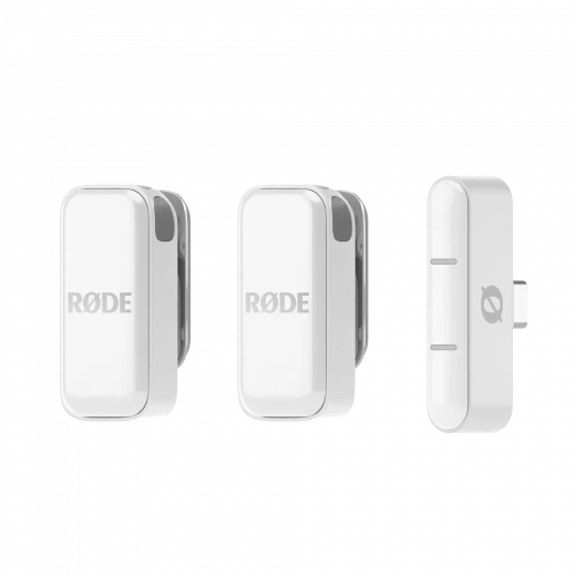 ميكروفون لاسلكي Rode Ultra-Compact Wireless Micro USB-C لون أبيض، تصميم صغير جداً ومحمول، اتصال مباشر بدون أسلاك، صوت احترافي نقي، مثالي للتصوير والمحتوى والبث والبودكاست مع سهولة الاستخدام الفوري - رود - Image 2