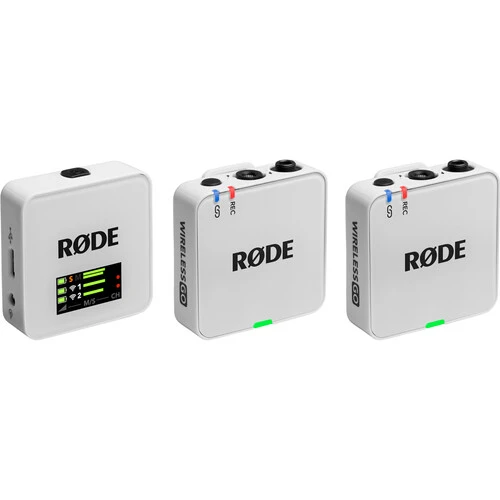 RODE Wireless GO (Gen 3) 2-Person Microphone (32-bit Audio, 7 hours battery, 32 GB storage, white) - Rode