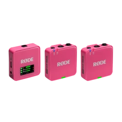 RODE Wireless GO (Gen 3) 2-Person Microphone (2.4 GHz, Black), Pink