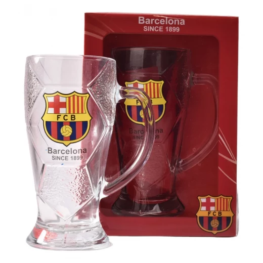 كوب زجاجي رسمي لنادي برشلونة FC Barcelona بسعة تقريبية 500 مل، تصميم أنيق وعصري لعشاق النادي، مثالي للاستخدام اليومي أو كهدية مميزة للمشجعين الصغار والكبار على حد سواء.ns young and old alike كوب زجاجي رسمي لنادي برشلونة FC Barcelona بسعة تقريبية 500 مل، تصميم أنيق وعصري لعشاق النادي، مثالي للاستخدام اليومي أو كهدية مميزة للمشجعين الصغار والكبار على حد سواء.ns young and old alike