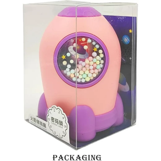 حصالة نقود إلكترونية للأطفال على شكل صاروخ فضائي (Rocket Piggy Bank)، وهي أداة تعليمية مصممة لتشجيع الأطفال على توفير المال بأسلوب تفاعلي وممتع - كرييتيفز - Image 3