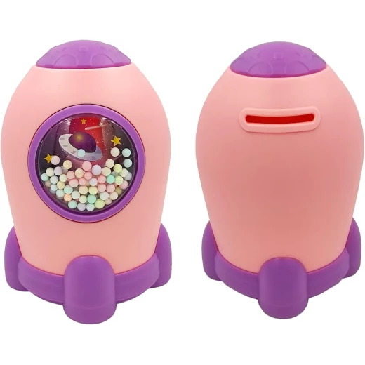 حصالة نقود إلكترونية للأطفال على شكل صاروخ فضائي (Rocket Piggy Bank)، وهي أداة تعليمية مصممة لتشجيع الأطفال على توفير المال بأسلوب تفاعلي وممتع حصالة نقود إلكترونية للأطفال على شكل صاروخ فضائي (Rocket Piggy Bank)، وهي أداة تعليمية مصممة لتشجيع الأطفال على توفير المال بأسلوب تفاعلي وممتع