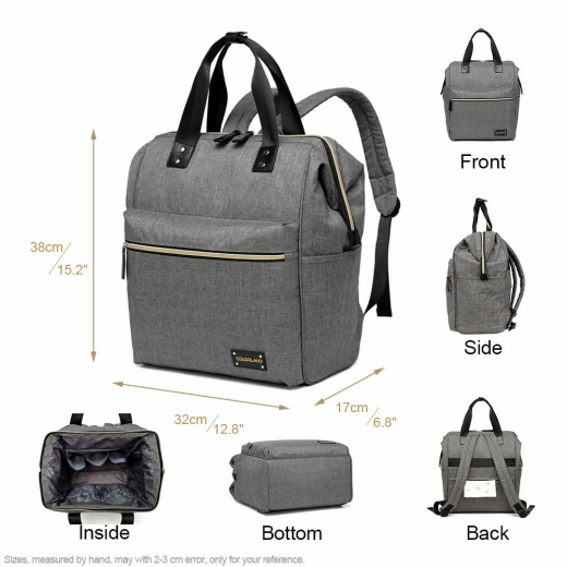 Colorland Zara Unisex Baby Diaper Travel Backpack (CLD-BP124) gray - Colorland - Image 2