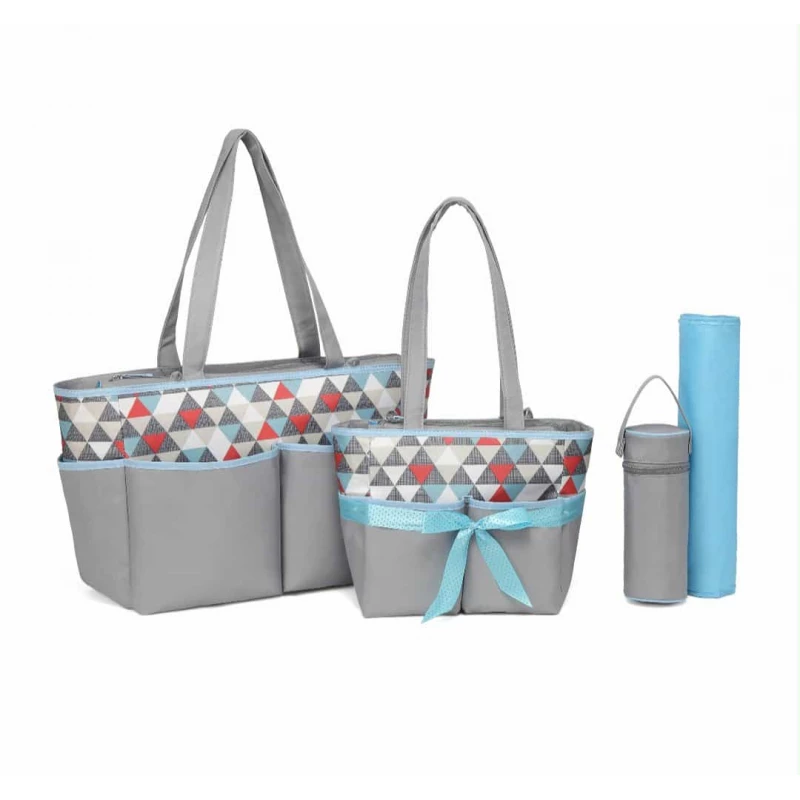 Colorland Amber gray changing bag 5 piece set colorful triangle - Colorland